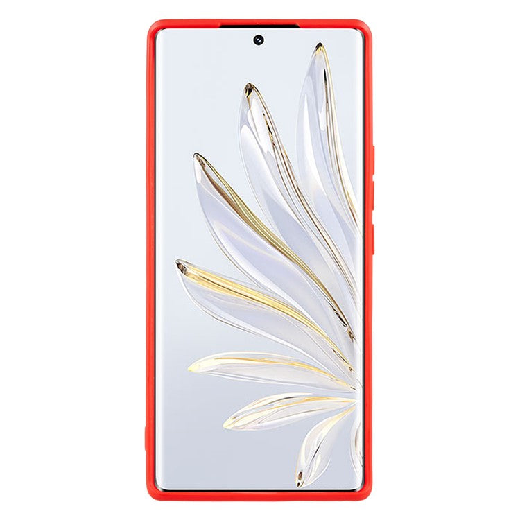 For Honor 70 5G Straight Edge TPU Phone Case Precise Cutout Camera Protection Cover - Red