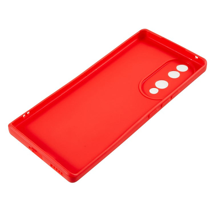 For Honor 70 5G Straight Edge TPU Phone Case Precise Cutout Camera Protection Cover - Red