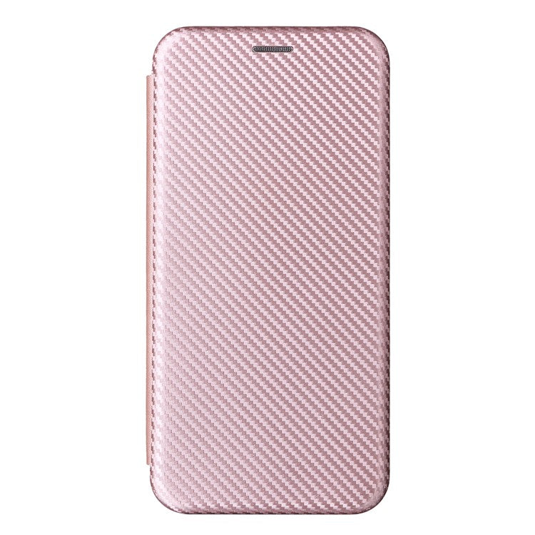 For OnePlus Nord 3 5G / Ace 2V Carbon Fiber Texture Leather Stand Phone Case Card Holder Phone Cover - Rose Gold