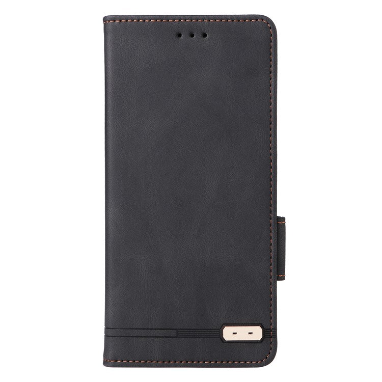 For OnePlus Nord 3 5G / Ace 2V Hardware Decor Wallet Stand Cover Magnetic PU Leather Anti-drop Case - Black