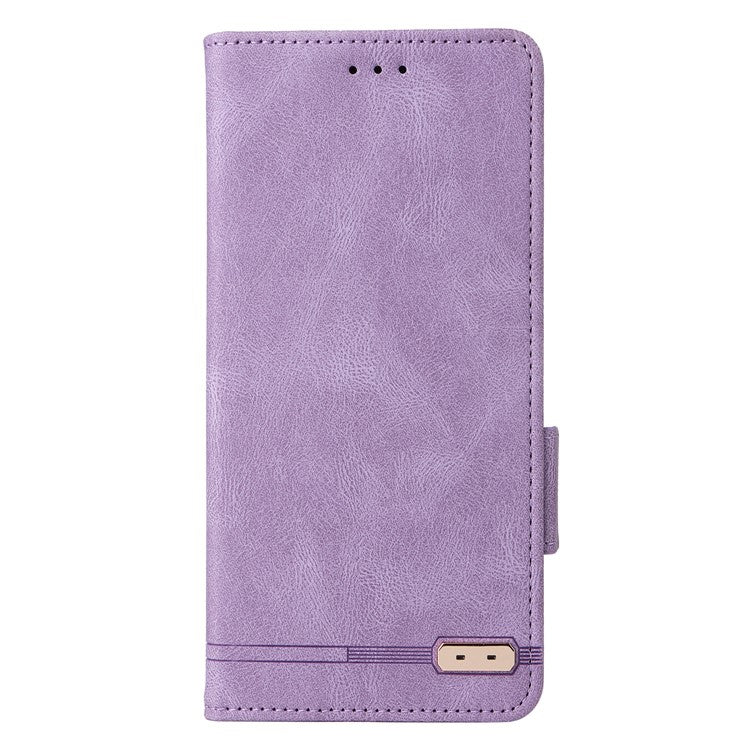 For OnePlus Nord 3 5G / Ace 2V Hardware Decor Wallet Stand Cover Magnetic PU Leather Anti-drop Case - Purple