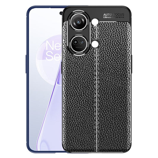 For OnePlus Nord 3 5G / Ace 2V Litchi Texture TPU Phone Case Shockproof Cell Phone Cover - Black