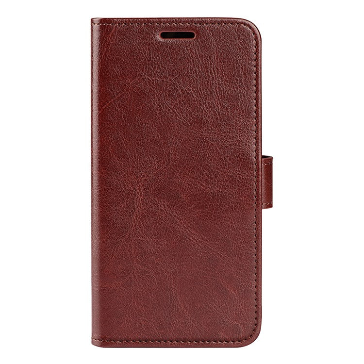 Stand Phone Case for Google Pixel 7a PU Leather Wallet Crazy Horse Texture Flip Cover - Brown