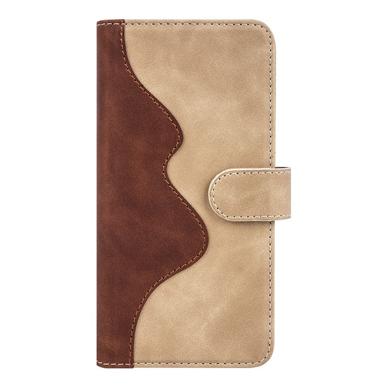 For Google Pixel 7a Leather Wallet Shockproof Phone Cover Dual Color Splicing Flip Stand Case - Yellow