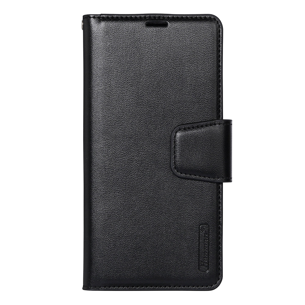 HANMAN Mill Series for Samsung Galaxy S20 5G / 4G Leather Phone Case Stand Wallet Anti-drop Phone Cover - Black