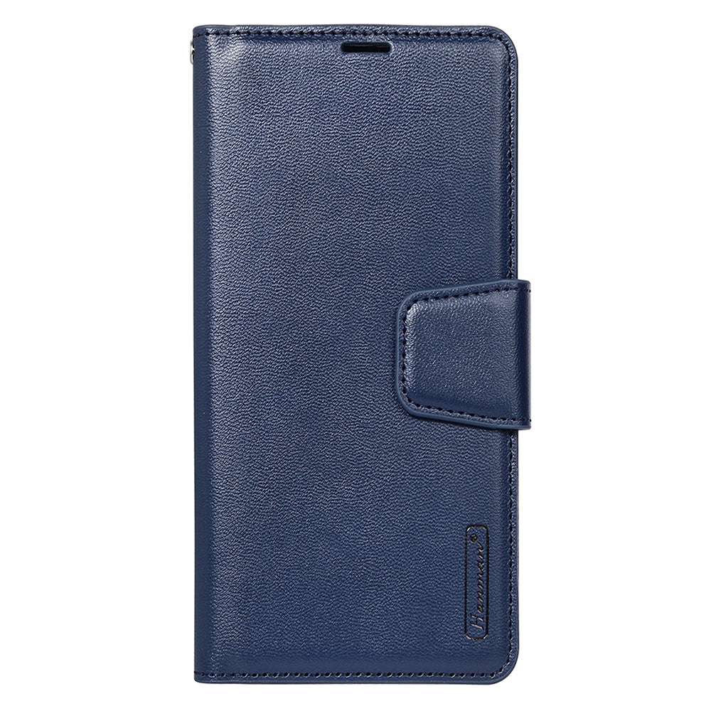 HANMAN Mill Series for Samsung Galaxy S20 5G / 4G Leather Phone Case Stand Wallet Anti-drop Phone Cover - Sapphire