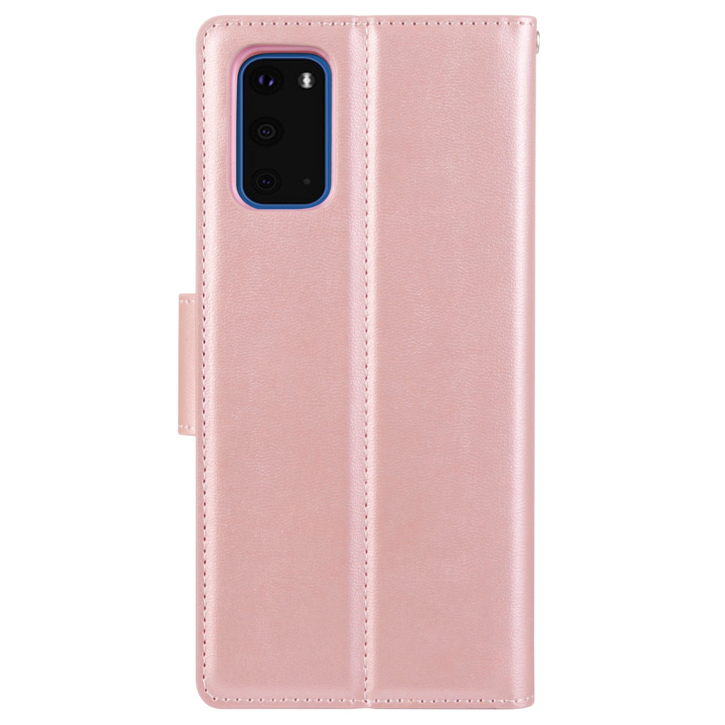 HANMAN Mill Series for Samsung Galaxy S20 5G / 4G Leather Phone Case Stand Wallet Anti-drop Phone Cover - Rose Gold