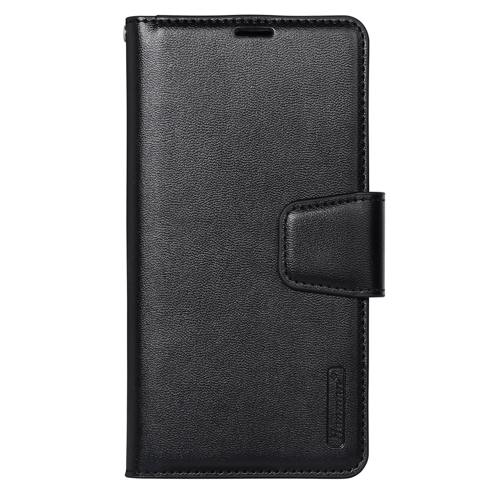 HANMAN Mill Series for Samsung Galaxy S20 FE 4G / FE 5G / S20 Lite / S20 FE 2022 Phone Case PU Leather Stand Wallet Cover - Black