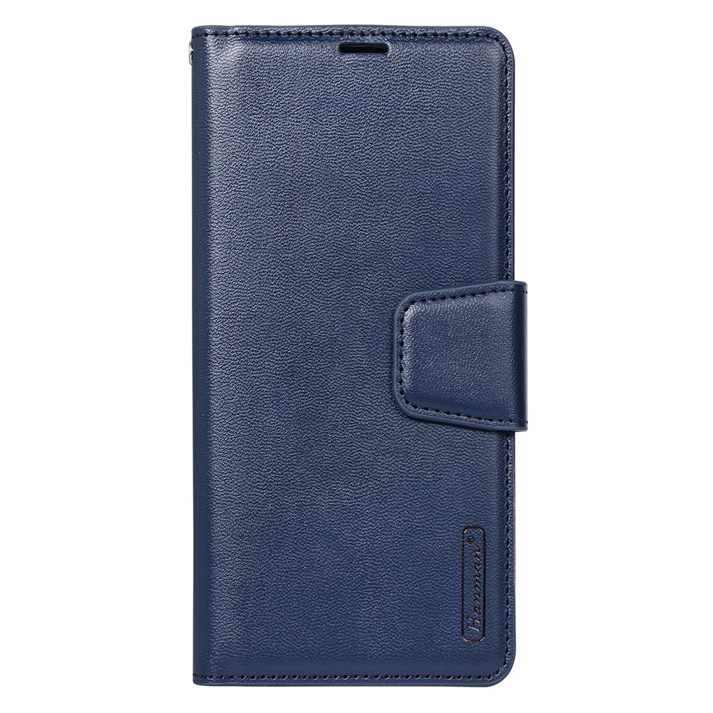 HANMAN Mill Series for Samsung Galaxy S20 Plus 5G / 4G Stand Phone Case Leather Wallet Smartphone Cover - Sapphire