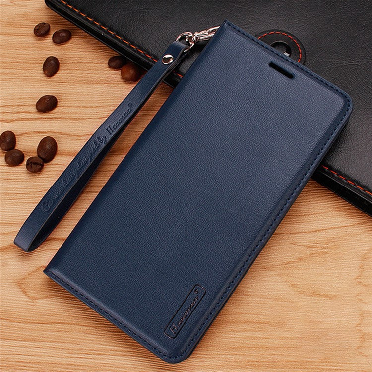 HANMAN Minuo Series For Samsung Galaxy A54 5G PU Leather Stand Cover Phone Wallet Case - Blue