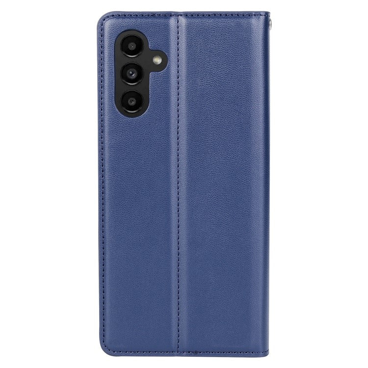 HANMAN Minuo Series For Samsung Galaxy A54 5G PU Leather Stand Cover Phone Wallet Case - Blue