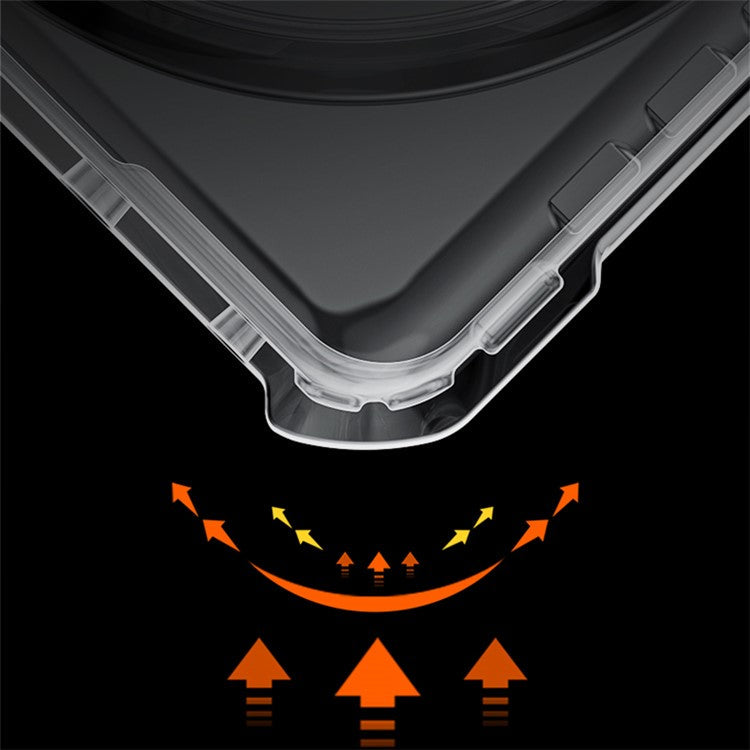 XUNDD For Oppo Find X6 Pro Protective Phone Case Acrylic+TPU Shockproof Cellphone Cover - Black Matte Laser Texture