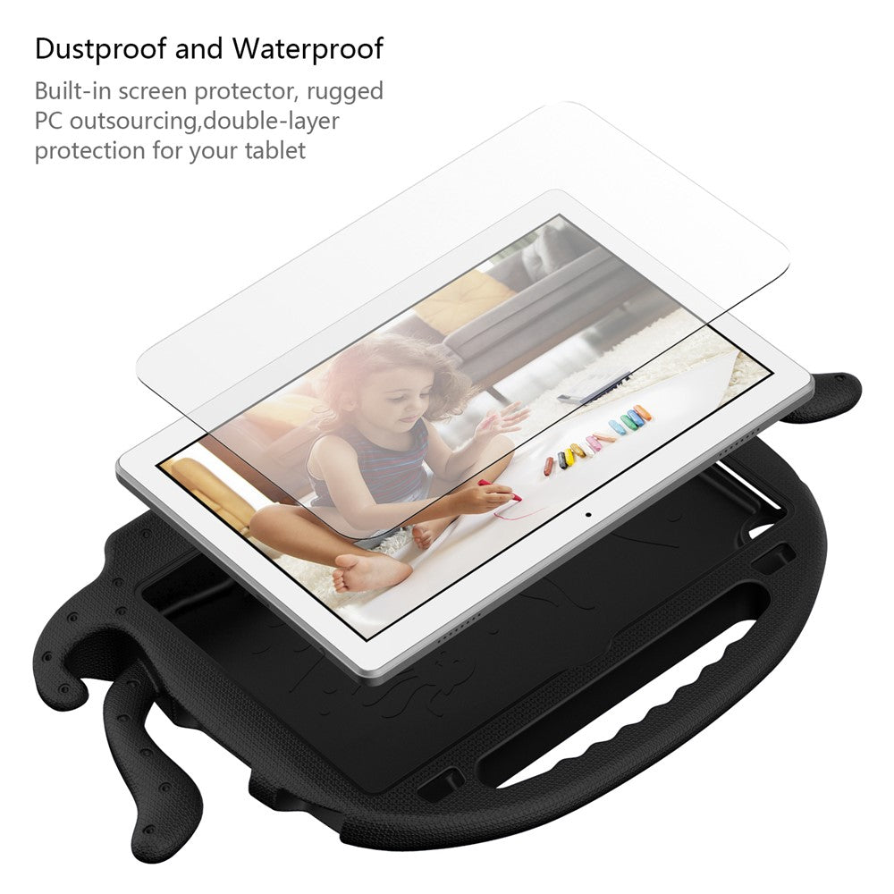 For Lenovo Tab M10 (Gen 3) Tablet EVA Case Cartoon Octopus Hand Grip Tablet Cover with Shoulder Strap - Black