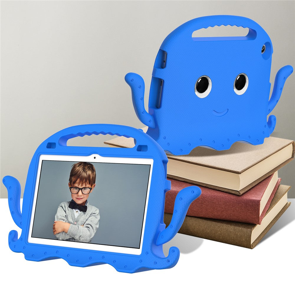 For Lenovo Tab M10 (Gen 3) Tablet EVA Case Cartoon Octopus Hand Grip Tablet Cover with Shoulder Strap - Blue