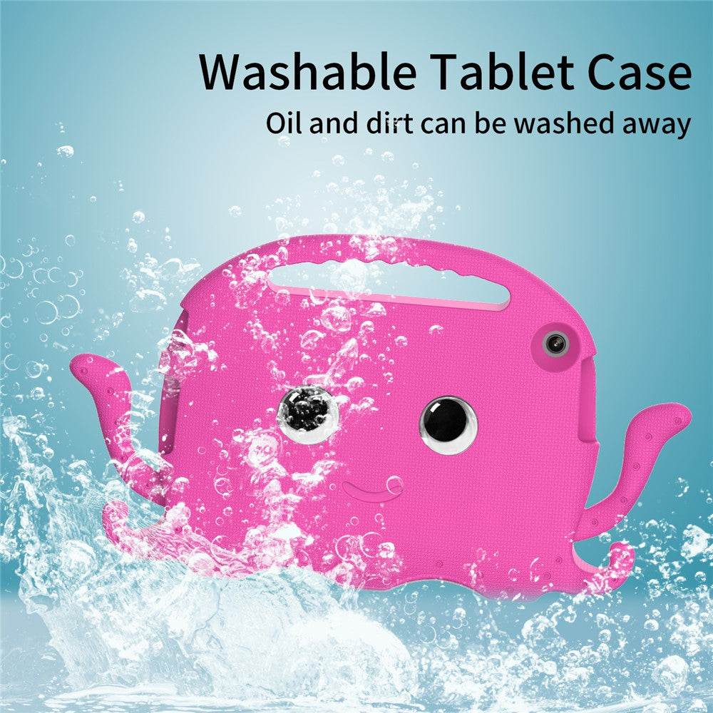 For Lenovo Tab M10 (Gen 3) Tablet EVA Case Cartoon Octopus Hand Grip Tablet Cover with Shoulder Strap - Rose
