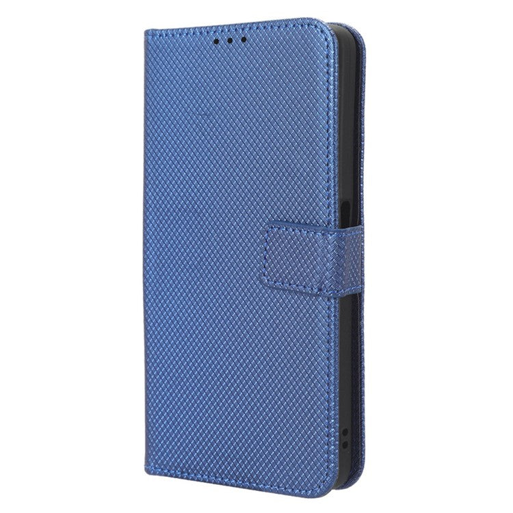 For OnePlus Nord CE 3 Lite 5G / Nord N30 5G Phone Case Wallet Stand Diamond Texture Phone Leather Cover - Blue