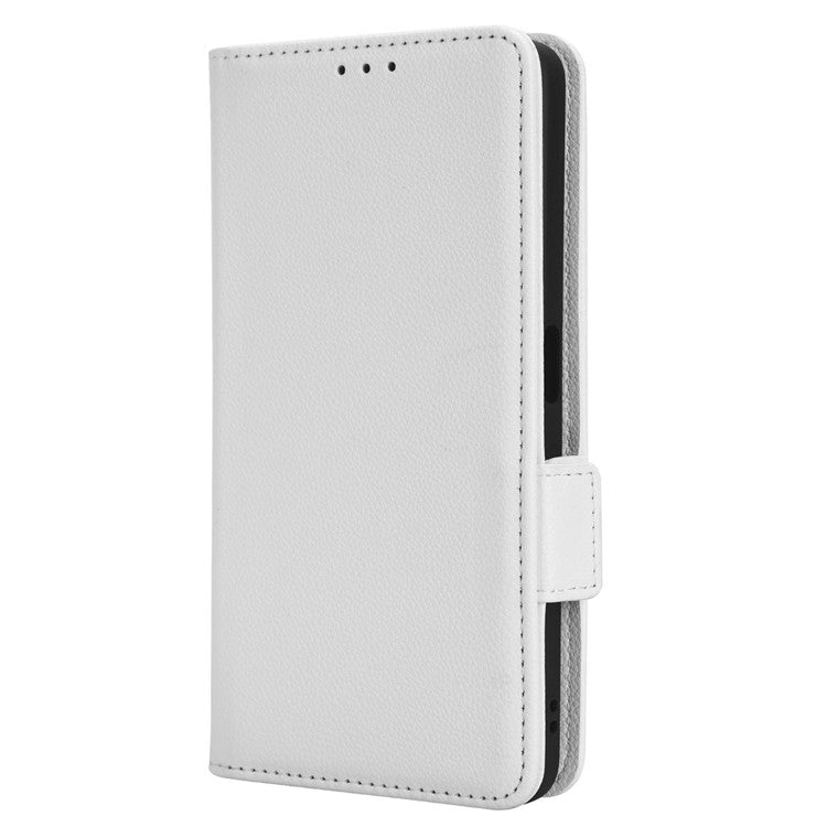 For OnePlus Nord CE 3 Lite 5G / Nord N30 5G PU Leather Case Litchi Texture Wallet Stand Phone Cover - White