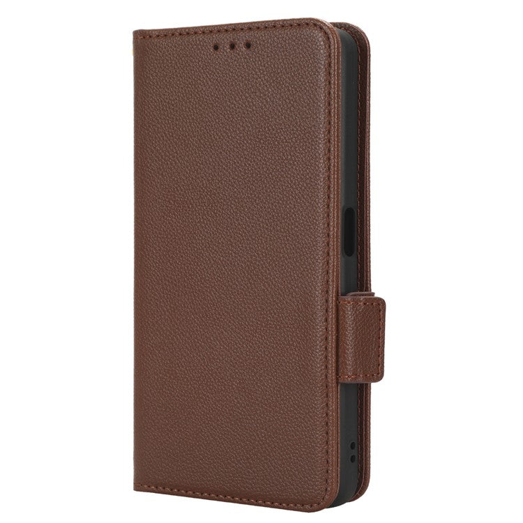 For OnePlus Nord CE 3 Lite 5G / Nord N30 5G PU Leather Case Litchi Texture Wallet Stand Phone Cover - Brown