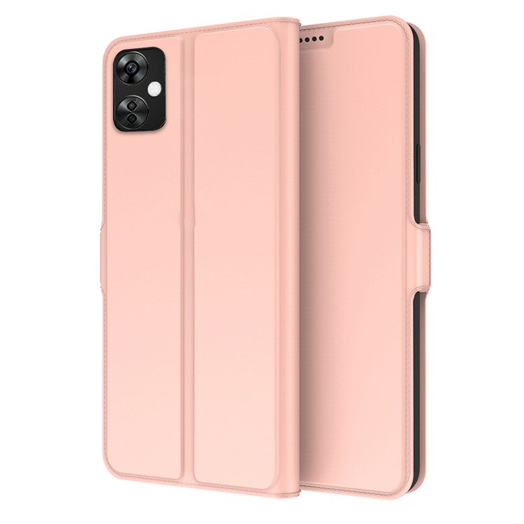 For OnePlus Nord CE 3 Lite 5G / Nord N30 5G PU Leather Card Slot Case Stand Flip Phone Cover - Rose Gold