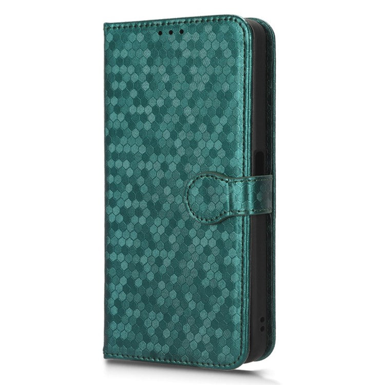 For OnePlus Nord CE 3 Lite 5G / Nord N30 5G PU Leather Cover Dot Pattern Imprinted Stand Wallet Phone Case - Green