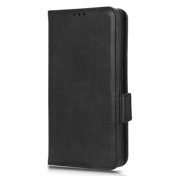 Shockproof PU Leather Phone Case for Oppo Find X6 , Imprinted Triangle Stand Wallet Cover - Black
