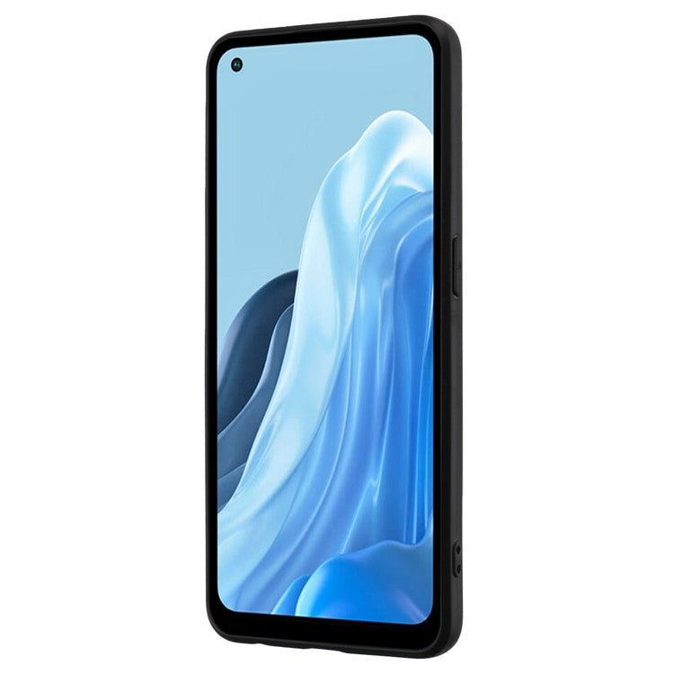 TPU Cover for Oppo Reno7 4G / Reno8 4G Phone Guard Matte Protector Case with Ring Kickstand - Silver