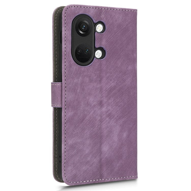 For OnePlus Nord 3 5G / Ace 2V Cell Phone Stand Case PU Leather RFID Blocking Wallet Cover with Strap - Purple