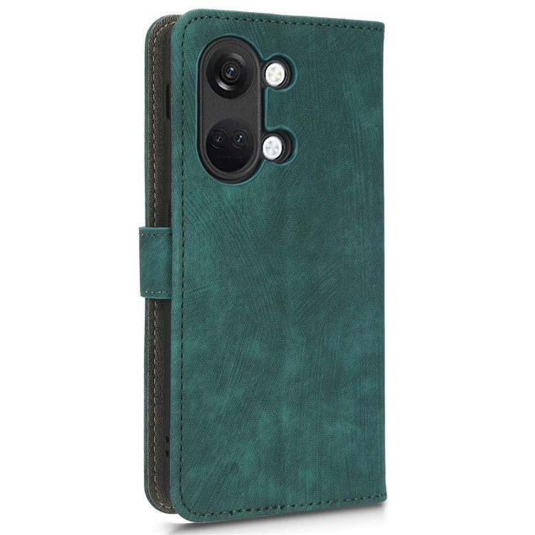 For OnePlus Nord 3 5G / Ace 2V Cell Phone Stand Case PU Leather RFID Blocking Wallet Cover with Strap - Green