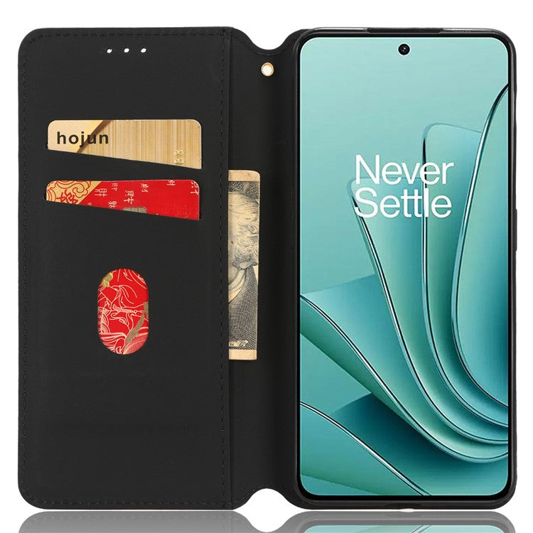 For OnePlus Nord 3 5G / Ace 2V Imprinted Rhombus Pattern PU Leather Phone Cover Stand Phone Wallet Case - Silver