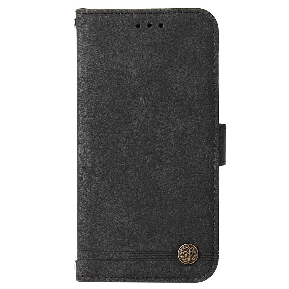 For Samsung Galaxy M14 5G Leather Wallet Cases Skin Touch Phone Cover Stand with Strap - Black