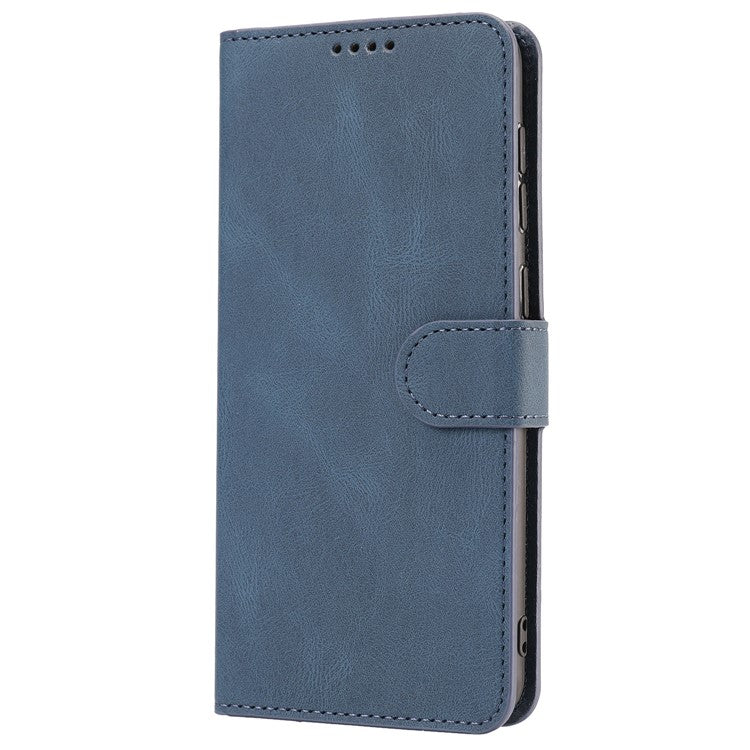 Leather Phone Case for Oppo A57 (2022) 5G / A77 5G / A97 5G / Realme Q5i / V23 5G / Narzo 50 5G / OnePlus Nord N300 5G , Wallet Stand Flip Cover - Blue