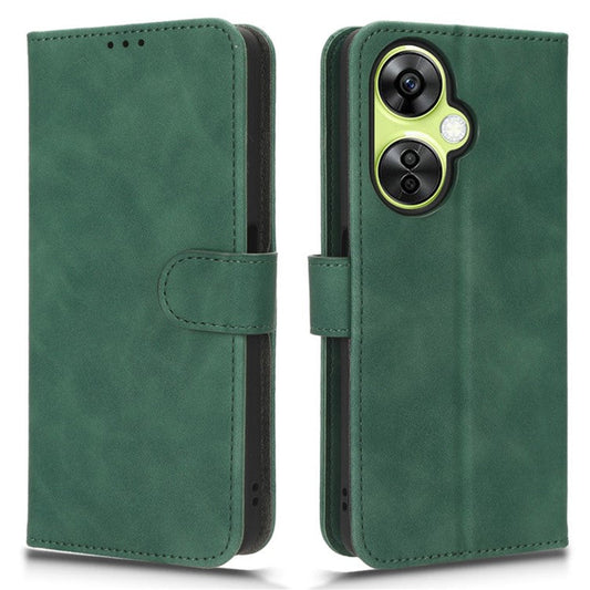 Phone Wallet Case for OnePlus Nord CE 3 Lite 5G / Nord N30 5G , PU Leather Skin-touch Protective Stand Phone Cover - Green
