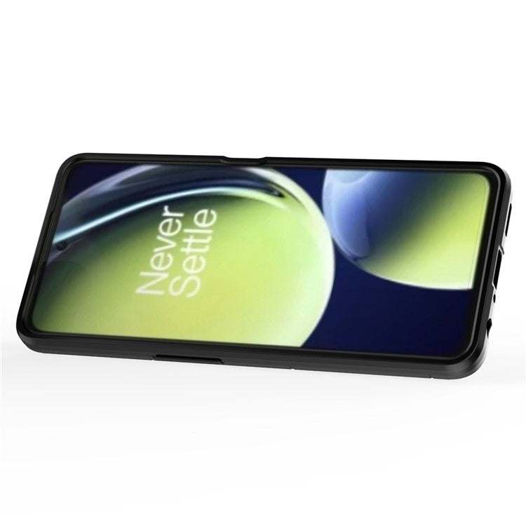 For OnePlus Nord CE 3 Lite 5G / Nord N30 5G Ring Kickstand Phone Case TPU+PC Anti-Scratch Shockproof Cover - Black