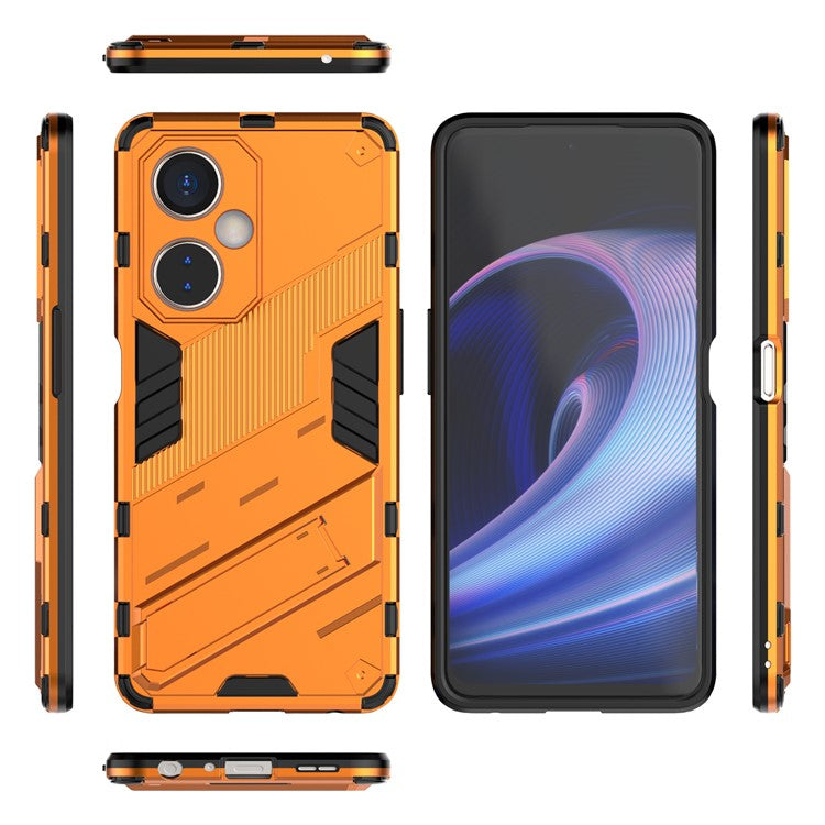 For OnePlus Nord CE 3 Lite 5G / Nord N30 5G Kickstand Phone Case TPU+PC Anti-Scratch Back Cover - Orange