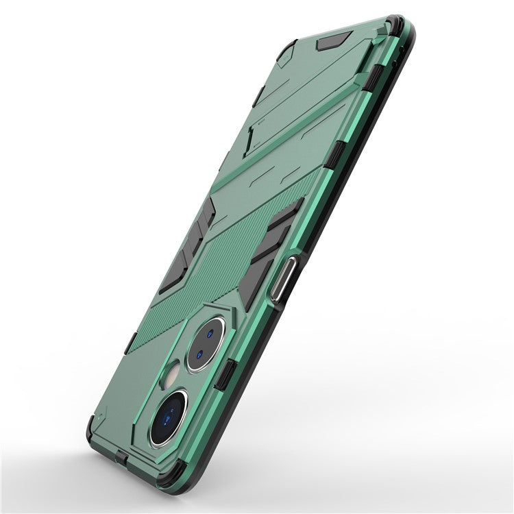 For OnePlus Nord CE 3 Lite 5G / Nord N30 5G Kickstand Phone Case TPU+PC Anti-Scratch Back Cover - Green