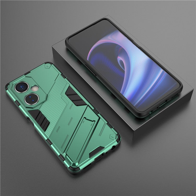 For OnePlus Nord CE 3 Lite 5G / Nord N30 5G Kickstand Phone Case TPU+PC Anti-Scratch Back Cover - Green