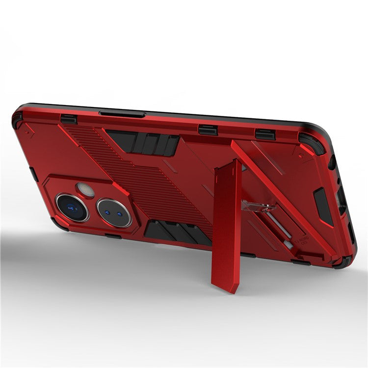 For OnePlus Nord CE 3 Lite 5G / Nord N30 5G Kickstand Phone Case TPU+PC Anti-Scratch Back Cover - Red