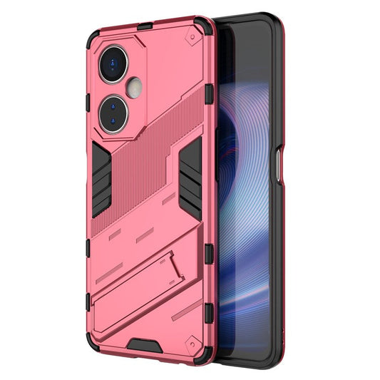 For OnePlus Nord CE 3 Lite 5G / Nord N30 5G Kickstand Phone Case TPU+PC Anti-Scratch Back Cover - Rose