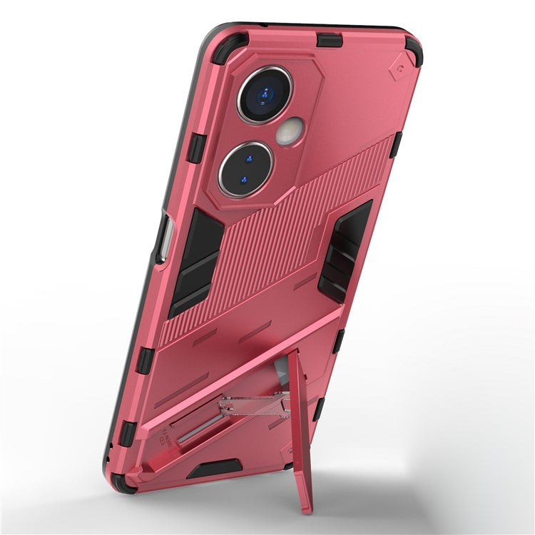 For OnePlus Nord CE 3 Lite 5G / Nord N30 5G Kickstand Phone Case TPU+PC Anti-Scratch Back Cover - Rose