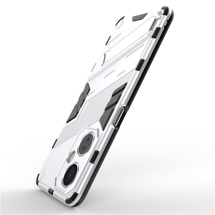 For OnePlus Nord CE 3 Lite 5G / Nord N30 5G Kickstand Phone Case TPU+PC Anti-Scratch Back Cover - White