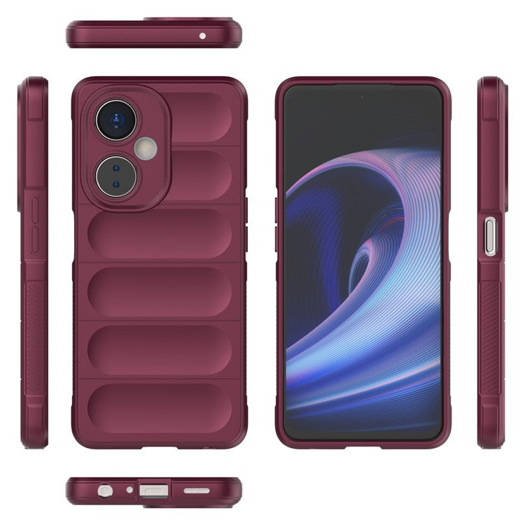 For OnePlus Nord CE 3 Lite 5G / Nord N30 5G Soft TPU Rugged Protective Phone Case Drop-Proof Cover - Wine Red