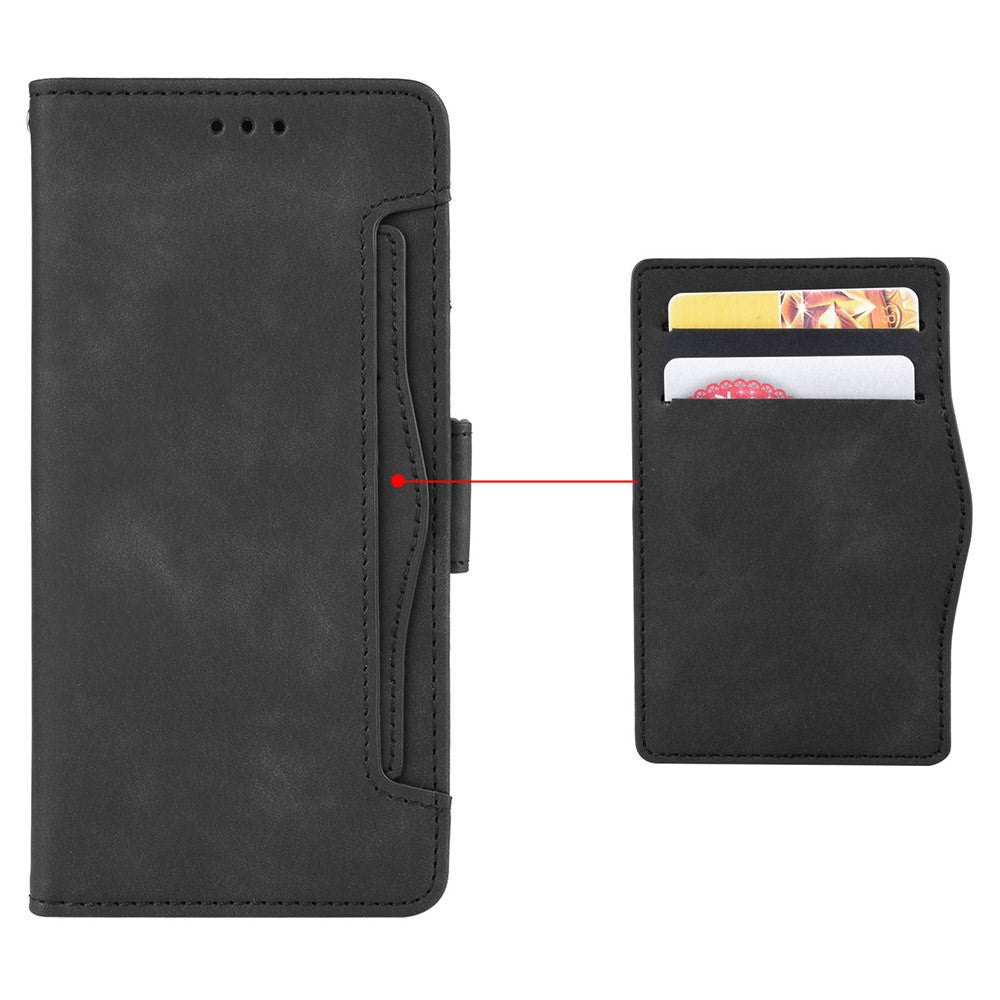 Wallet PU Leather Case for Samsung Galaxy M14 5G , Multiple Card Slots Phone Stand Cover - Black