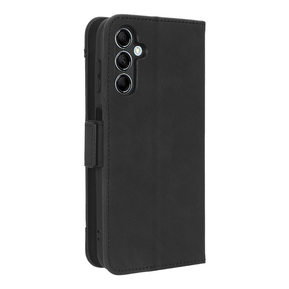 Wallet PU Leather Case for Samsung Galaxy M14 5G , Multiple Card Slots Phone Stand Cover - Black