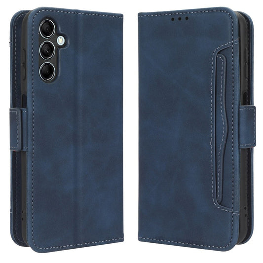 Wallet PU Leather Case for Samsung Galaxy M14 5G , Multiple Card Slots Phone Stand Cover - Blue