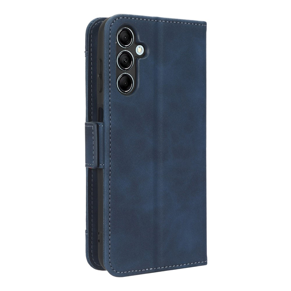 Wallet PU Leather Case for Samsung Galaxy M14 5G , Multiple Card Slots Phone Stand Cover - Blue
