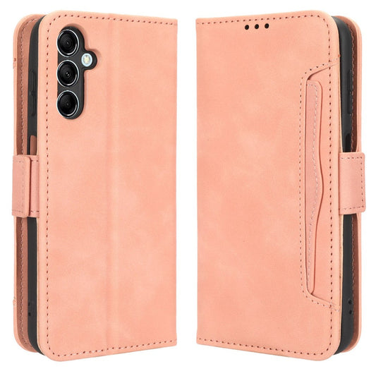 Wallet PU Leather Case for Samsung Galaxy M14 5G , Multiple Card Slots Phone Stand Cover - Pink