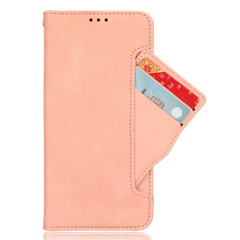 Wallet PU Leather Case for Samsung Galaxy M14 5G , Multiple Card Slots Phone Stand Cover - Pink
