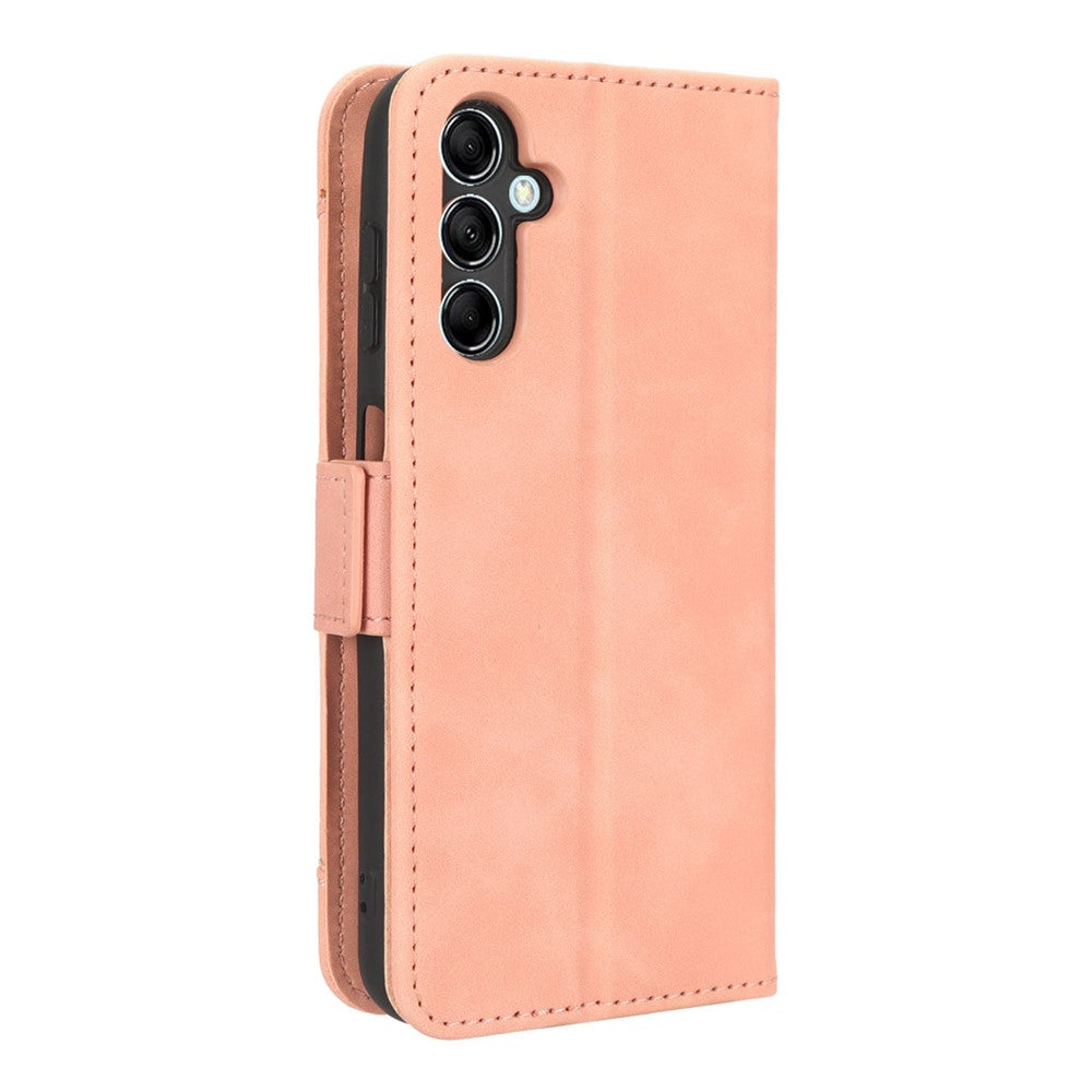 Wallet PU Leather Case for Samsung Galaxy M14 5G , Multiple Card Slots Phone Stand Cover - Pink