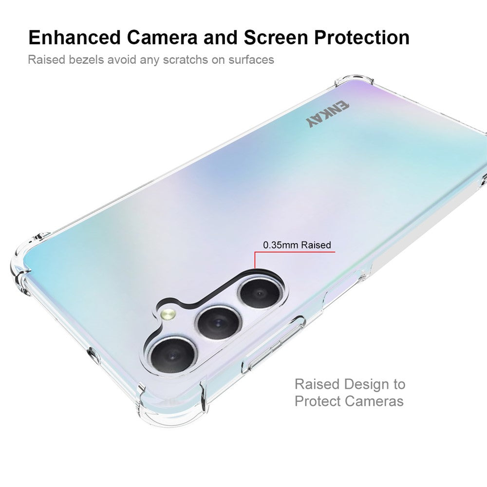 ENKAY HAT PRINCE For Samsung Galaxy M54 5G / F54 5G Anti-slip Strip Edge Smartphone Cover TPU Clear Phone Cover