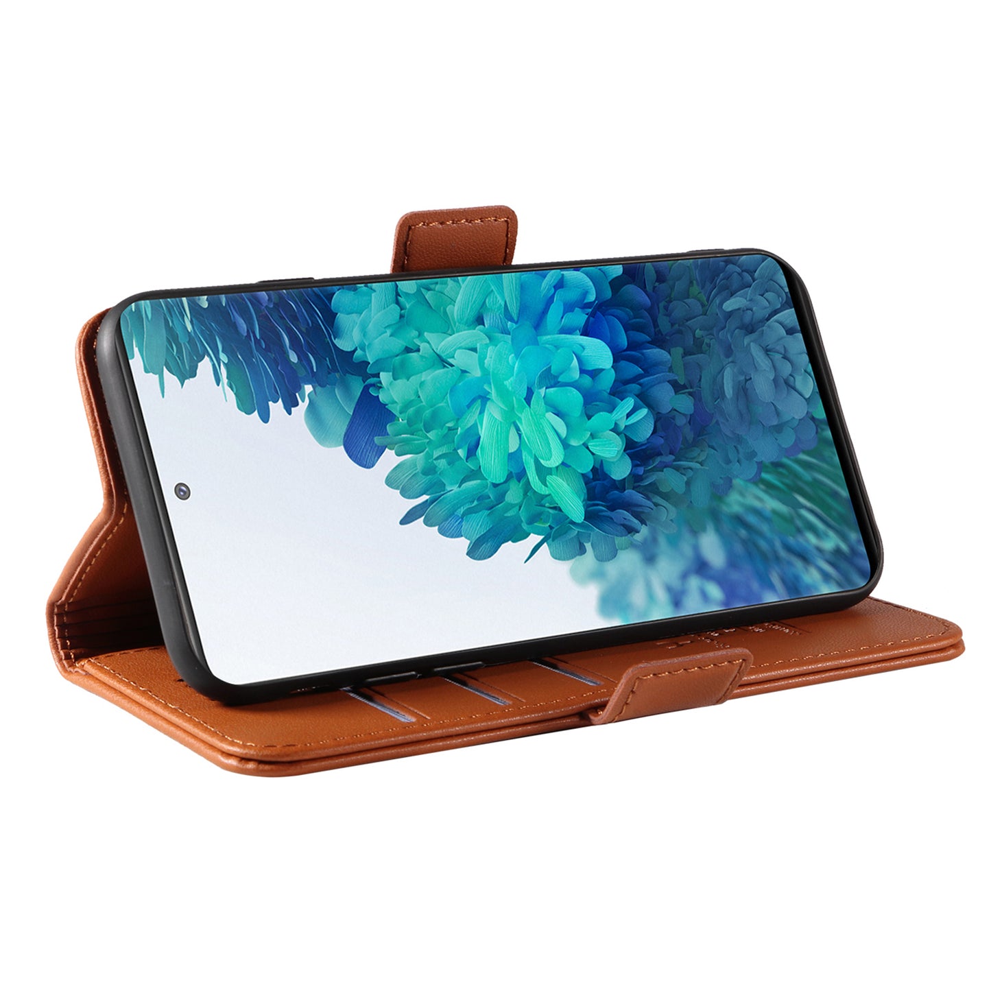 YIKATU YK-003 Wallet Case for Samsung Galaxy S20 FE / S20 FE 5G / S20 FE 2022 / S20 Lite , PU Leather Stand Magnetic Phone Cover - Brown